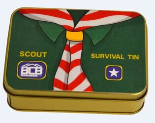 Krabička poslední záchrany BCB® Scout Survival Tin