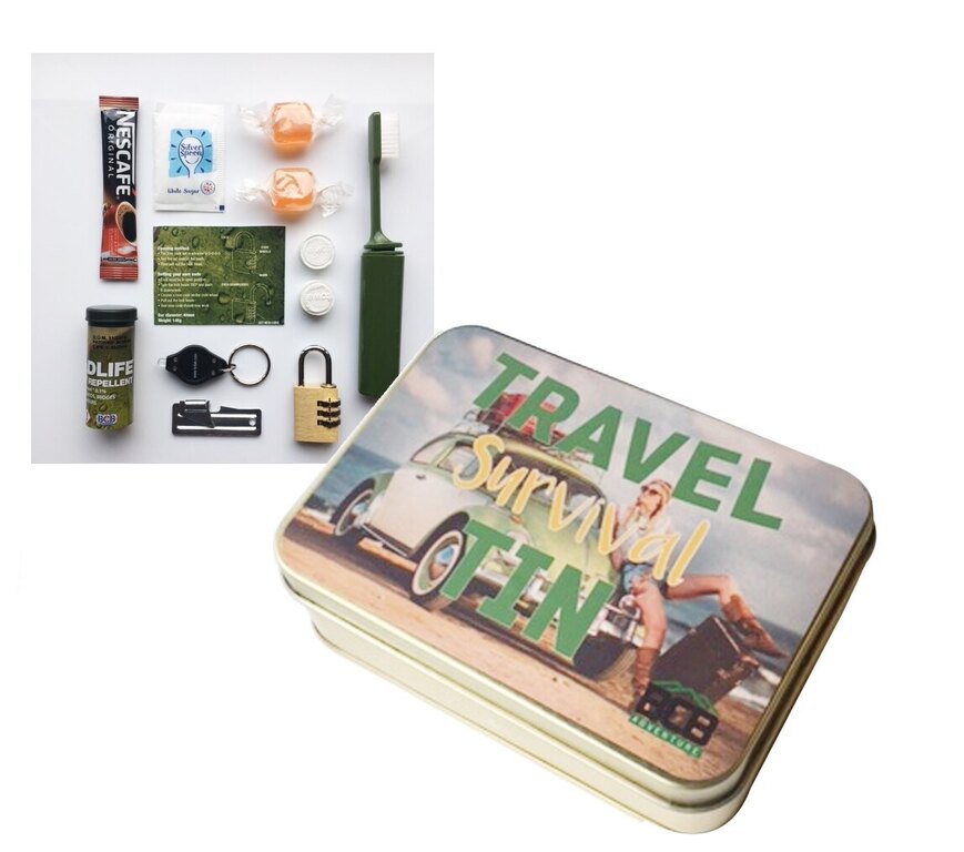 Krabička poslední záchrany BCB® Travel Survival Tin